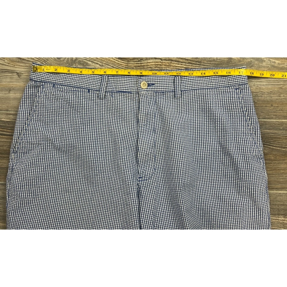 VTG Polo Ralph Lauren Shorts Prospect Seersucker Men 35 Blue Gingham Paid Golf - Picture 7 of 9